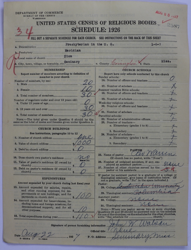 Scan of Presbyterian Church in the United States: 2587