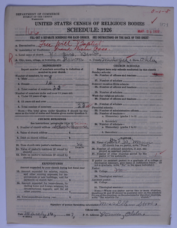 Scan of Free Will Baptists: 971