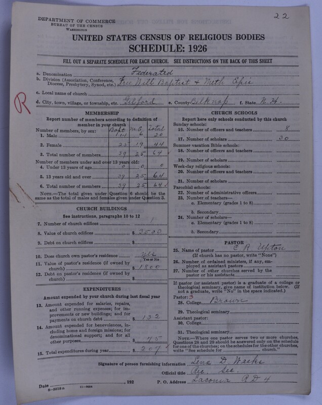 Scan of Federated Churches: 22