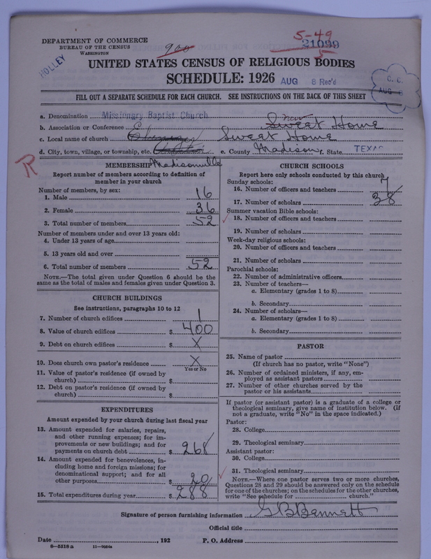 Scan of Negro Baptists: 21099