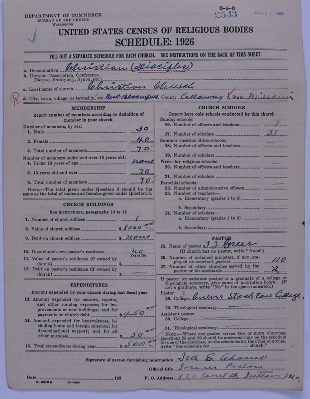 Scan of Disciples of Christ: 2533