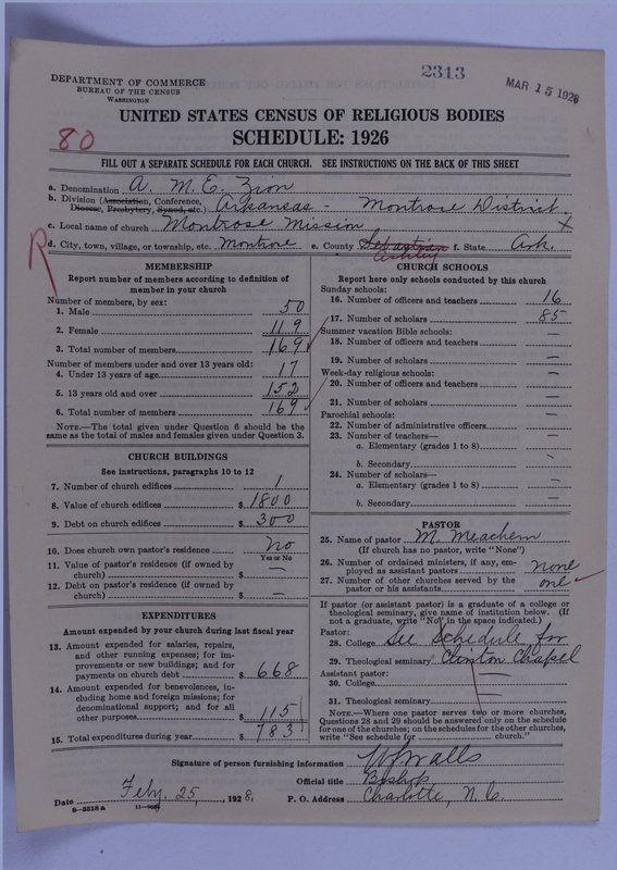 Scan of African Methodist Episcopal Zion Church: 2313