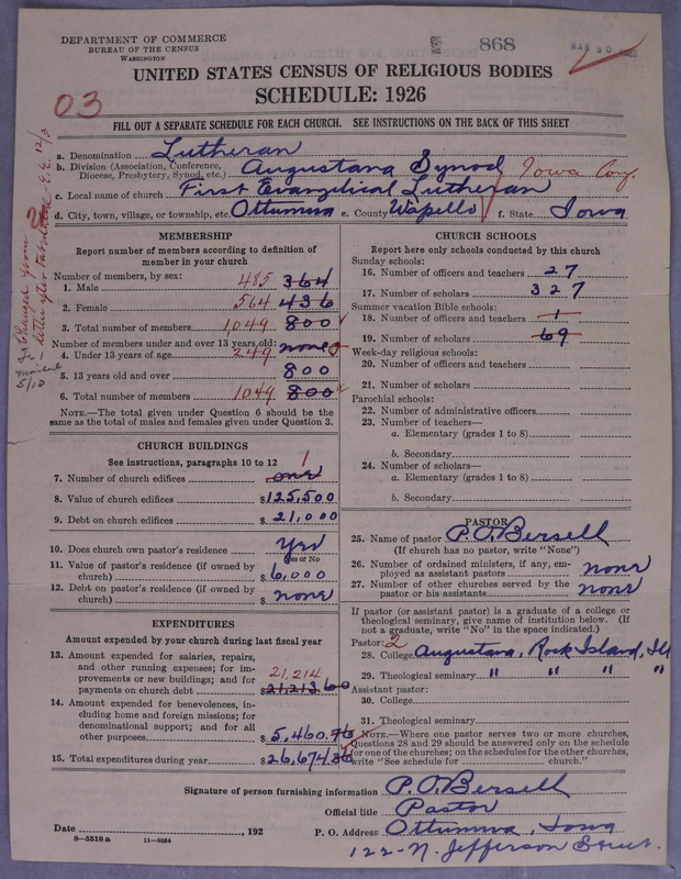 Scan of Evangelical Lutheran Augustana Synod of North America: 868