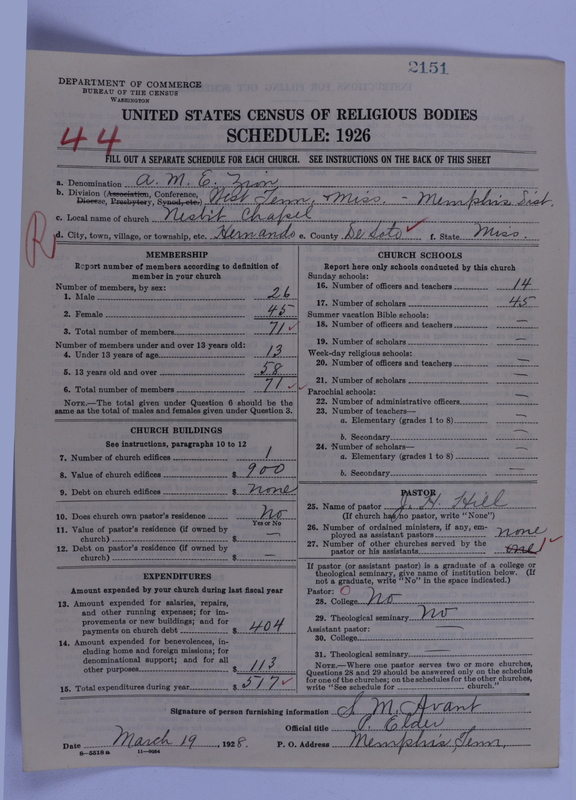 Scan of African Methodist Episcopal Zion Church: 2151