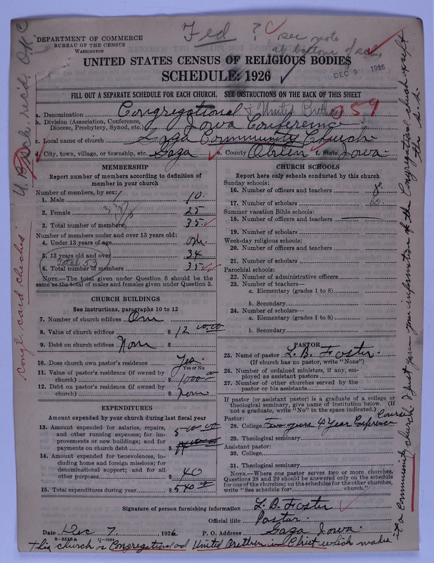 Scan of Federated Churches: