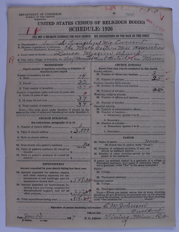 Scan of Swedish Evangelical Mission Covenant of America: 206