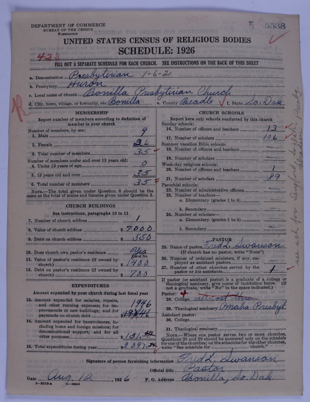 Scan of Presbyterian Church in the United States of America: 5538