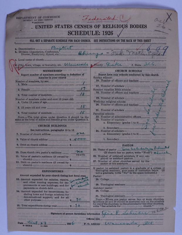 Scan of Federated Churches: