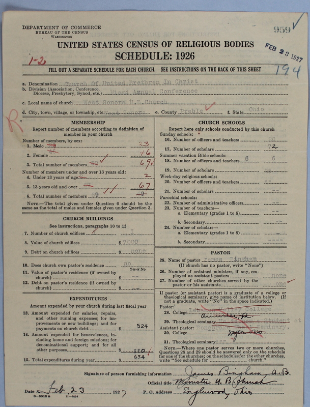 Scan of Church of the United Brethren in Christ: 959