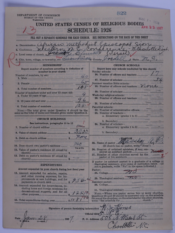 Scan of African Methodist Episcopal Zion Church: 822