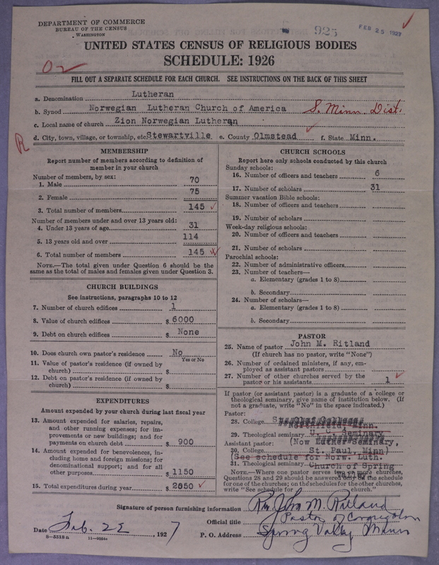 Scan of Norwegian Lutheran Church of America: 925
