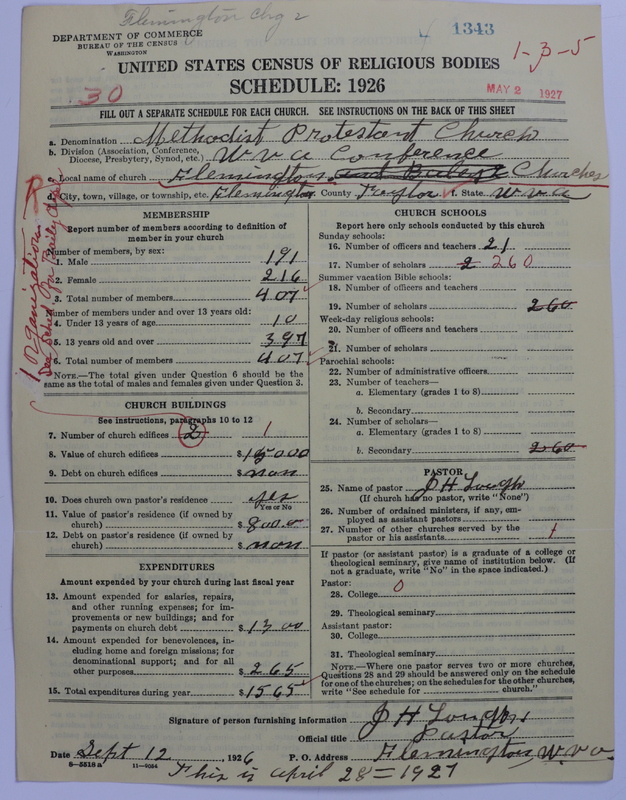 Scan of Methodist Protestant Church: 1343