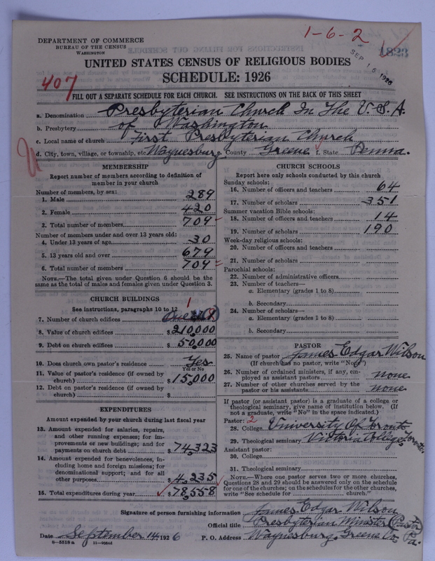 Scan of Presbyterian Church in the United States of America: 1823
