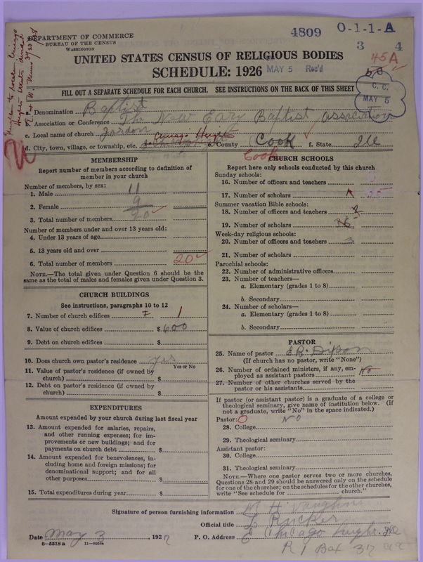 Scan of Negro Baptists: 4809