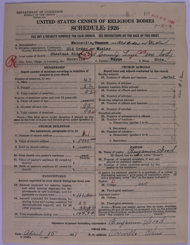 Scan of Old Order Mennonite Church (Wisler): 10