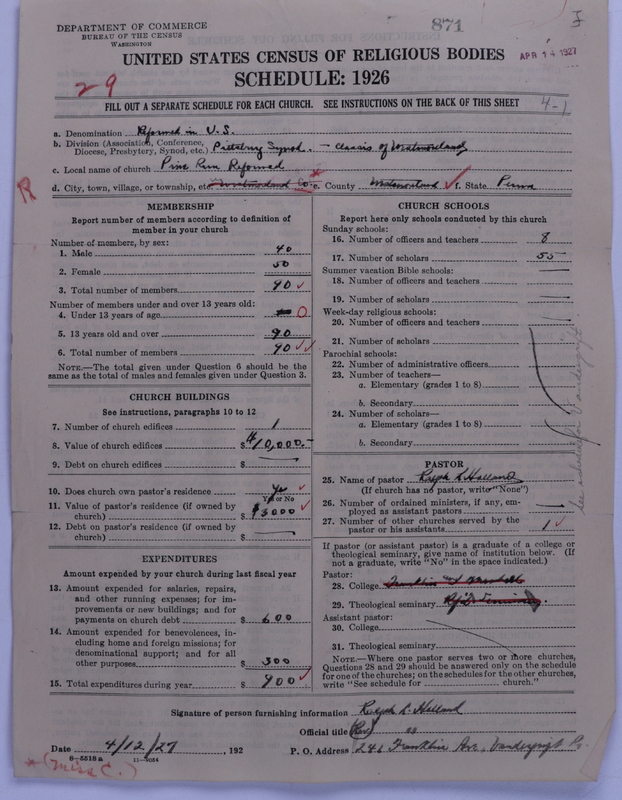 Scan of Reformed Church in the United States: 871