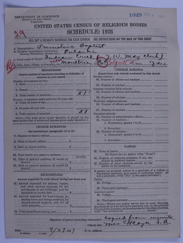 Scan of Primitive Baptists: 1029