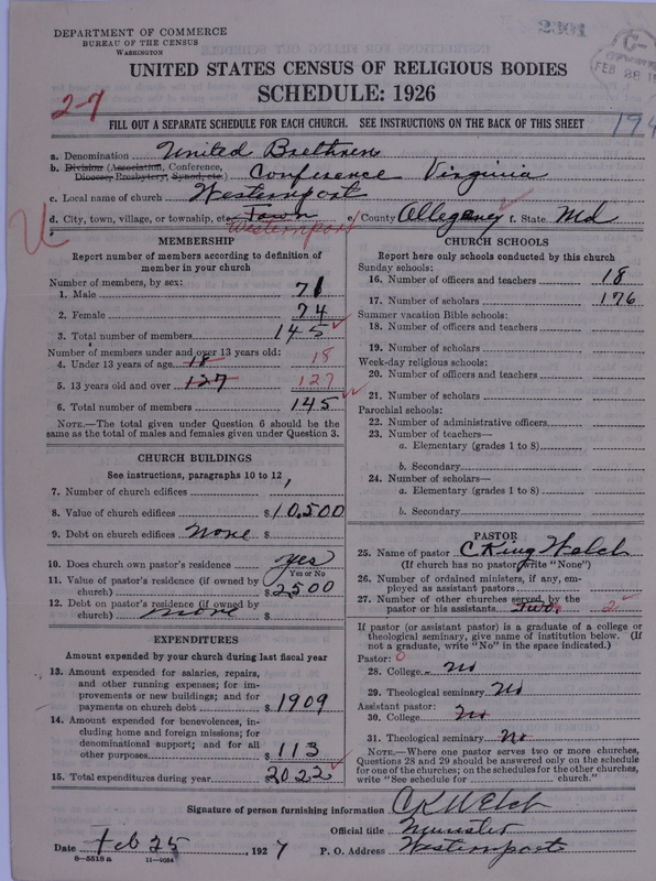 Scan of Church of the United Brethren in Christ: 2301