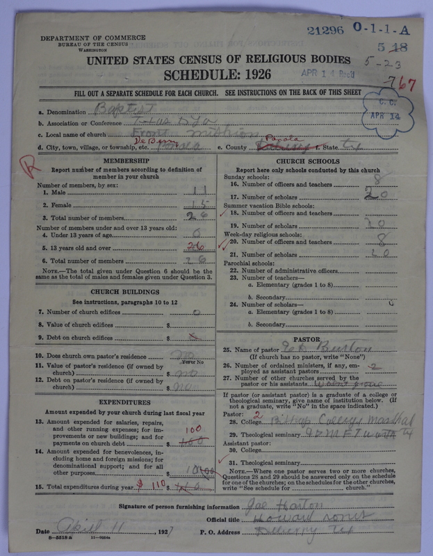 Scan of Negro Baptists: 21296