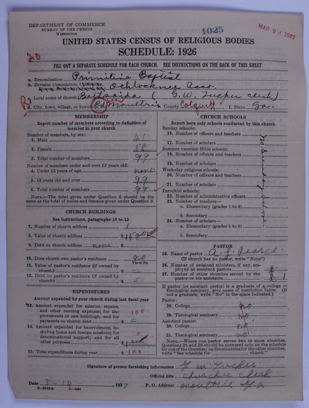 Scan of Primitive Baptists: 1025