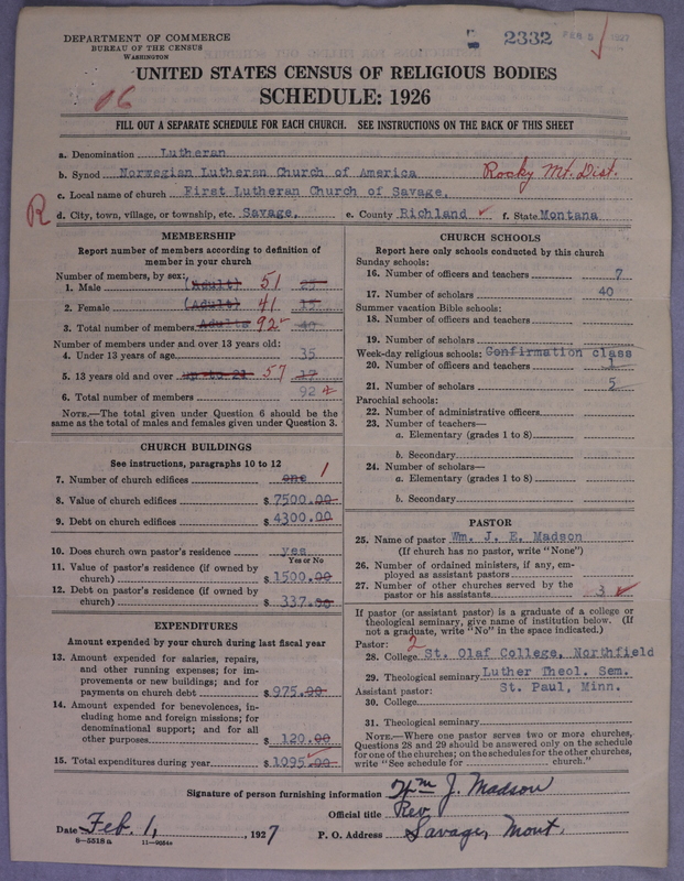 Scan of Norwegian Lutheran Church of America: 2332