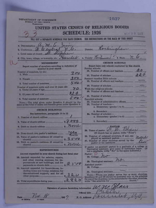 Scan of African Methodist Episcopal Zion Church: 1037