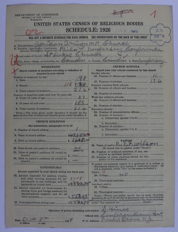 Scan of African Union Methodist Protestant Church: 7