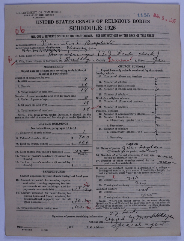 Scan of Primitive Baptists: 1156