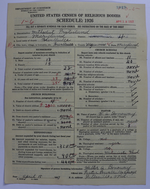 Scan of Methodist Protestant Church: 1019