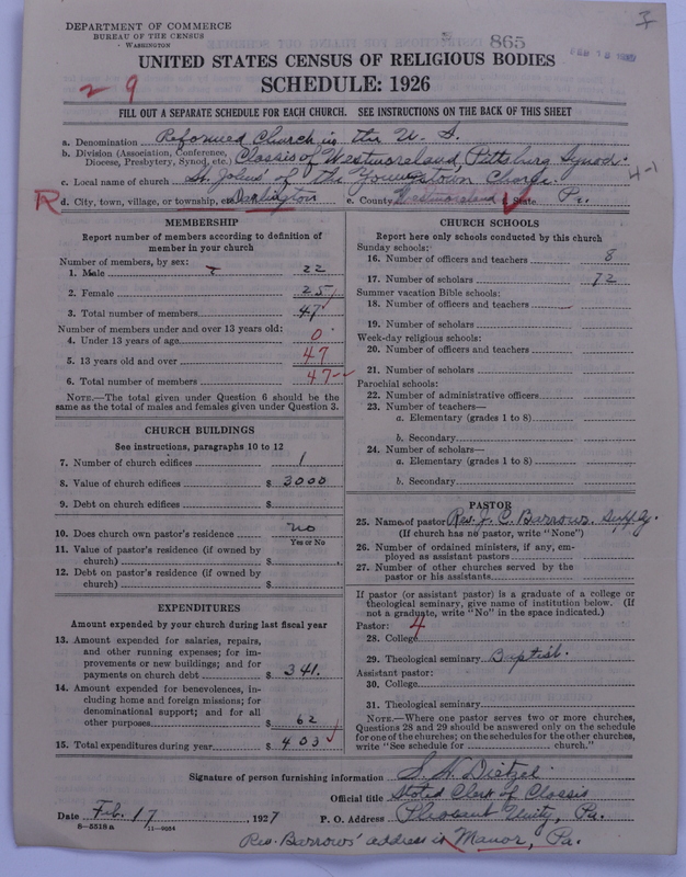 Scan of Reformed Church in the United States: 865