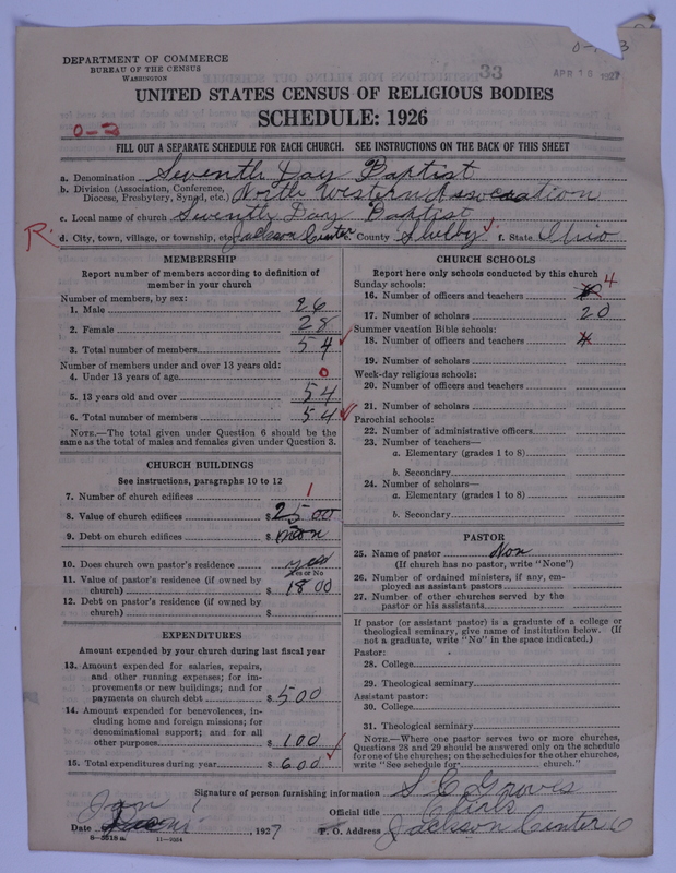 Scan of Seventh Day Baptists: 33