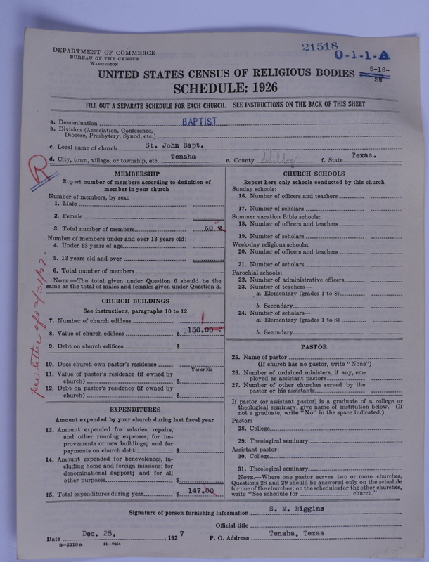 Scan of Negro Baptists: 21518