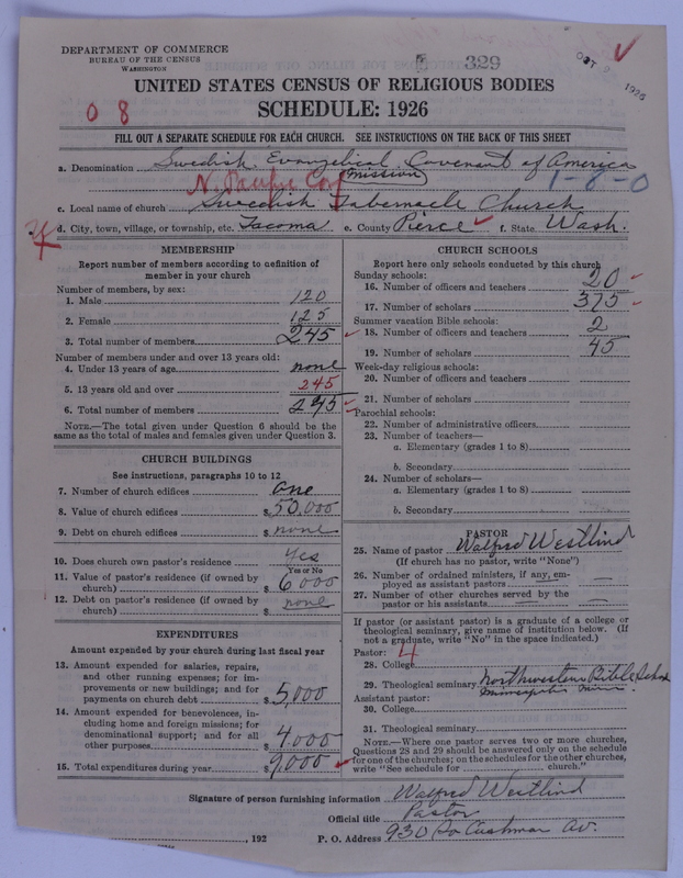 Scan of Swedish Evangelical Mission Covenant of America: 329