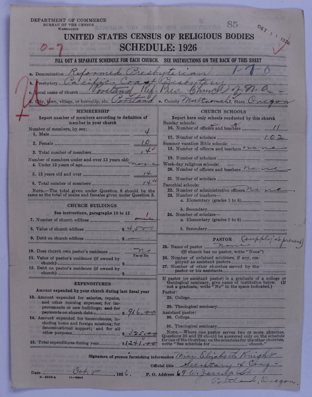 Scan of Synod of the Reformed Presbyterian Church of North America: 85