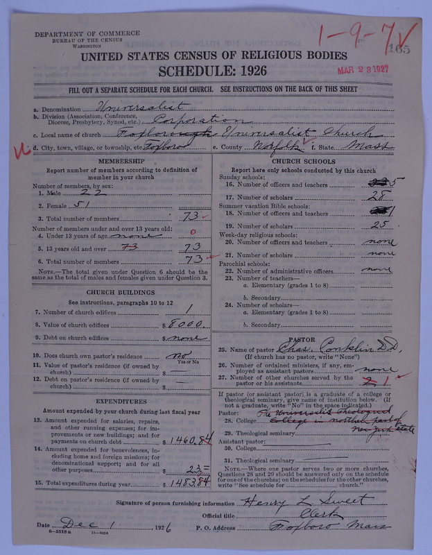Scan of Universalist Church: 165