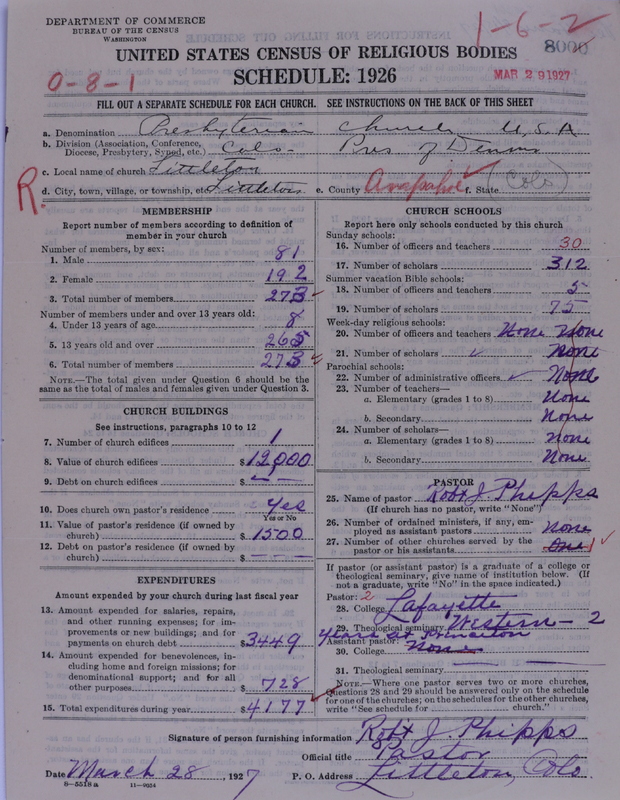 Scan of Presbyterian Church in the United States of America: 8000