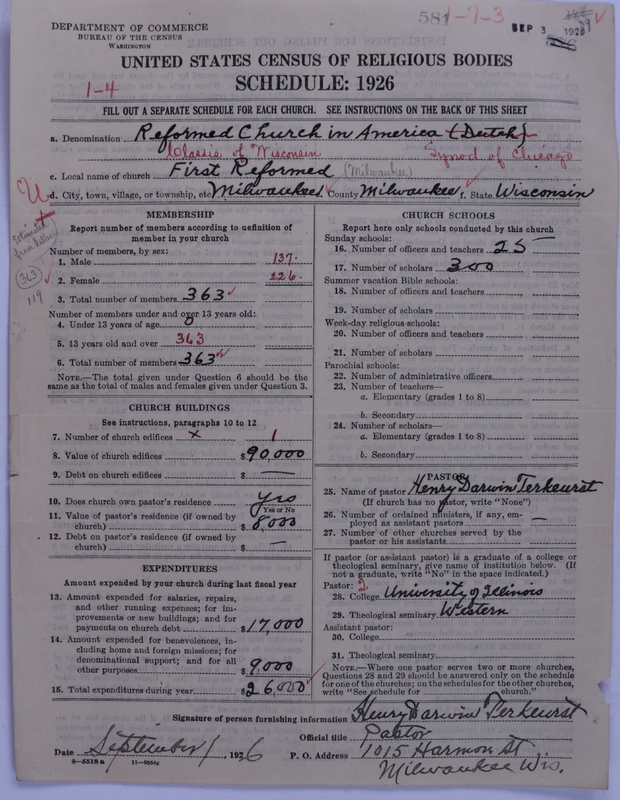 Scan of Reformed Church in America: 581