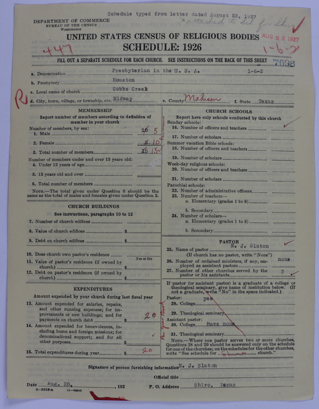 Scan of Presbyterian Church in the United States of America: 7698
