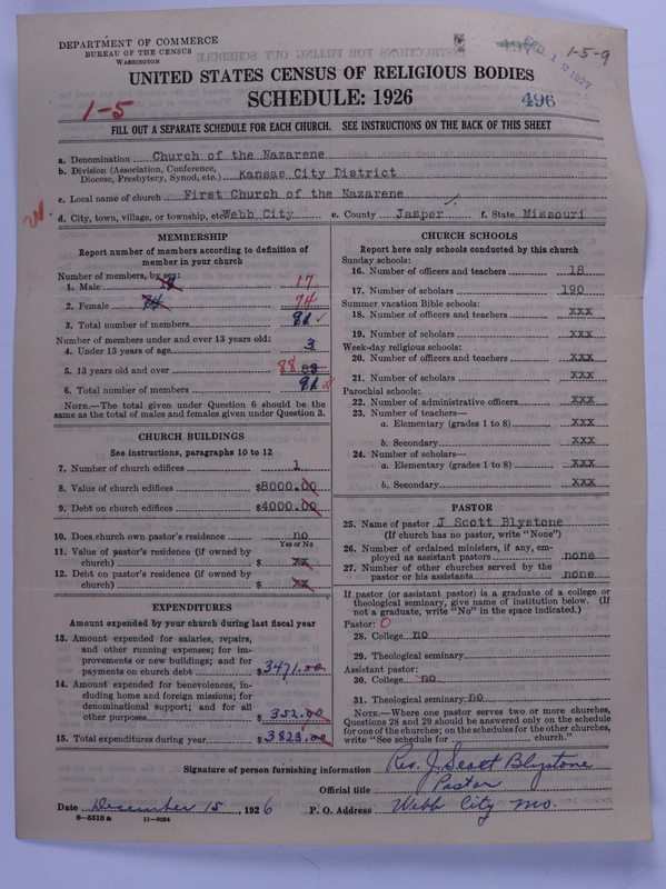 Scan of Church of the Nazarene: 496