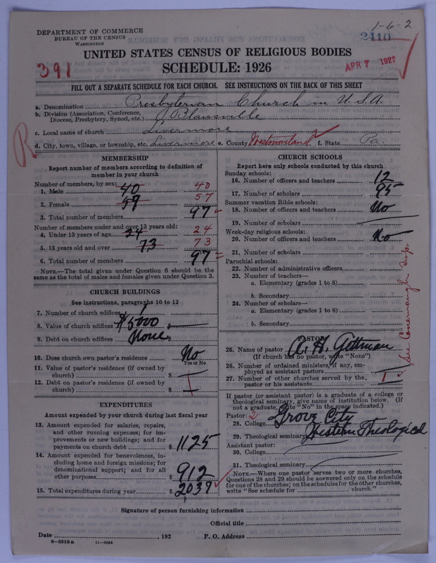 Scan of Presbyterian Church in the United States of America: 2410