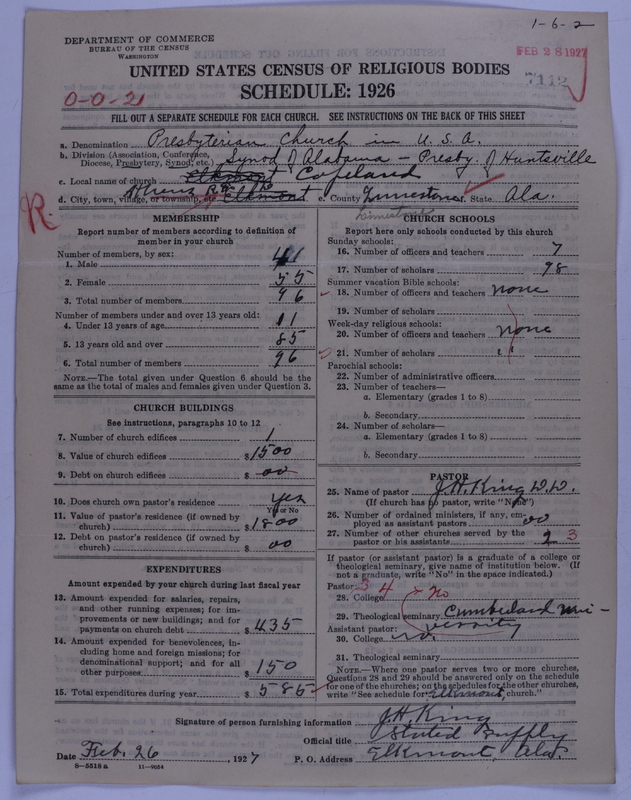 Scan of Presbyterian Church in the United States of America: 7112