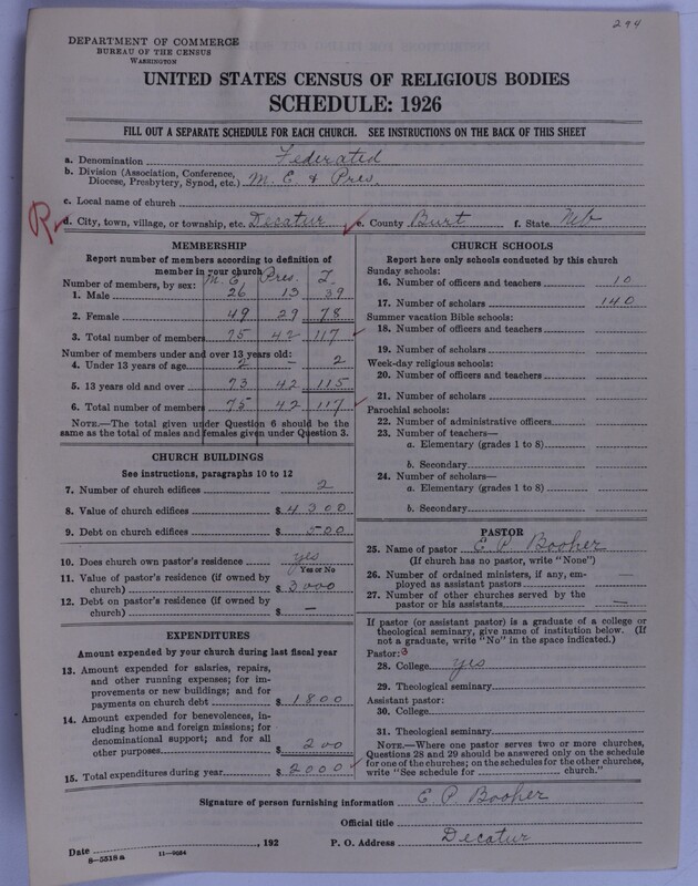 Scan of Federated Churches: 294
