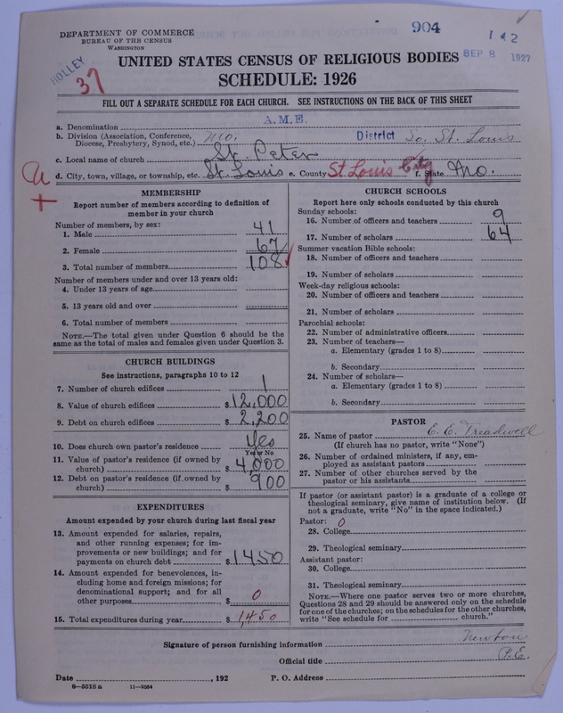 Scan of African Methodist Episcopal Church: 904