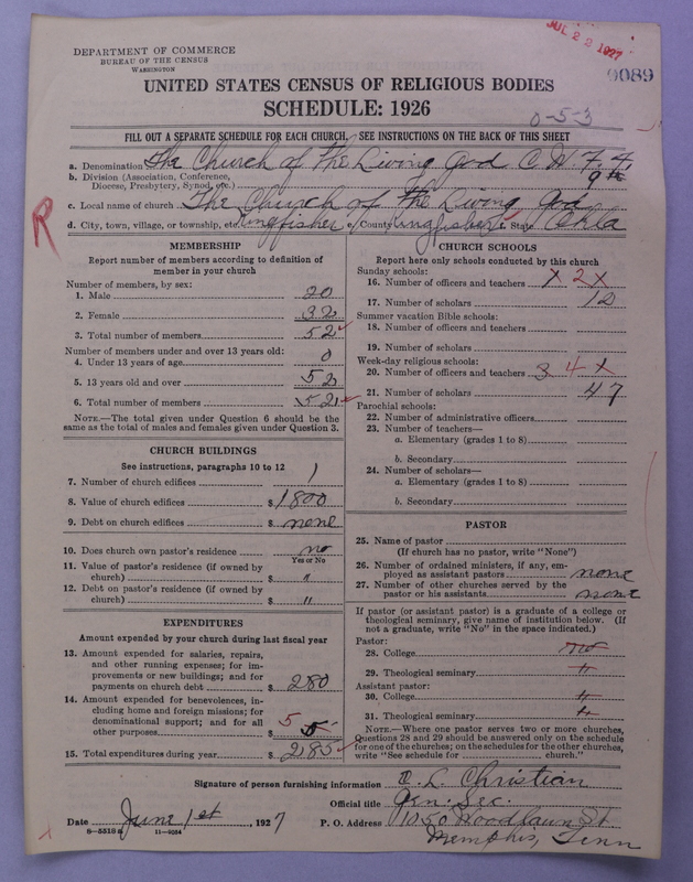 Scan of Church of the Living God, Christian Workers for Fellowship: 89