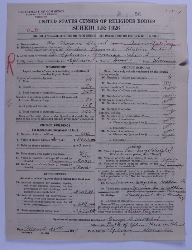 Scan of Moravian Church in America: 56