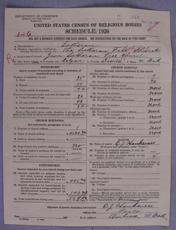 Scan of Lutheran Free Church: 244