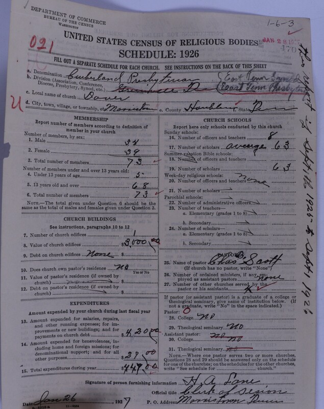 Scan of Cumberland Presbyterian Church: 470