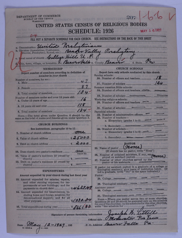 Scan of United Presbyterian Church of North America: 207