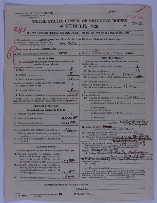 Scan of Presbyterian Church in the United States of America: 7802