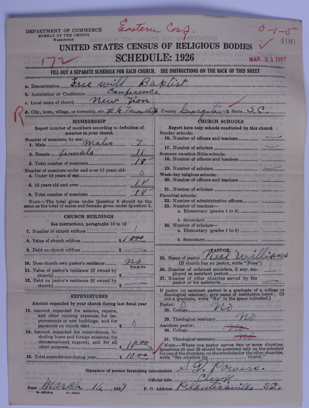 Scan of Free Will Baptists: 496